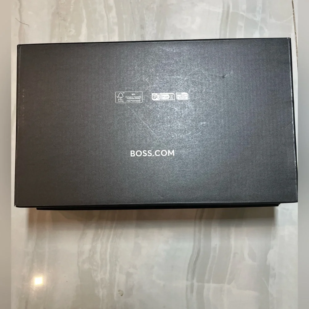 Empty BOSS Hugo Boss Shoe Box Large Black with Original Tissue Paper